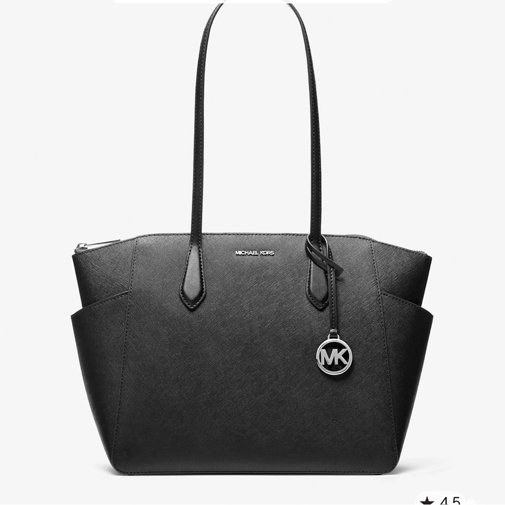 Michael Kors Black Tote with MK Charm